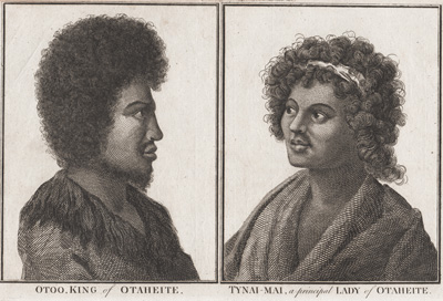 Otoo, King of Otaheite Tynai-Mai, a principal Lady of Otaheite